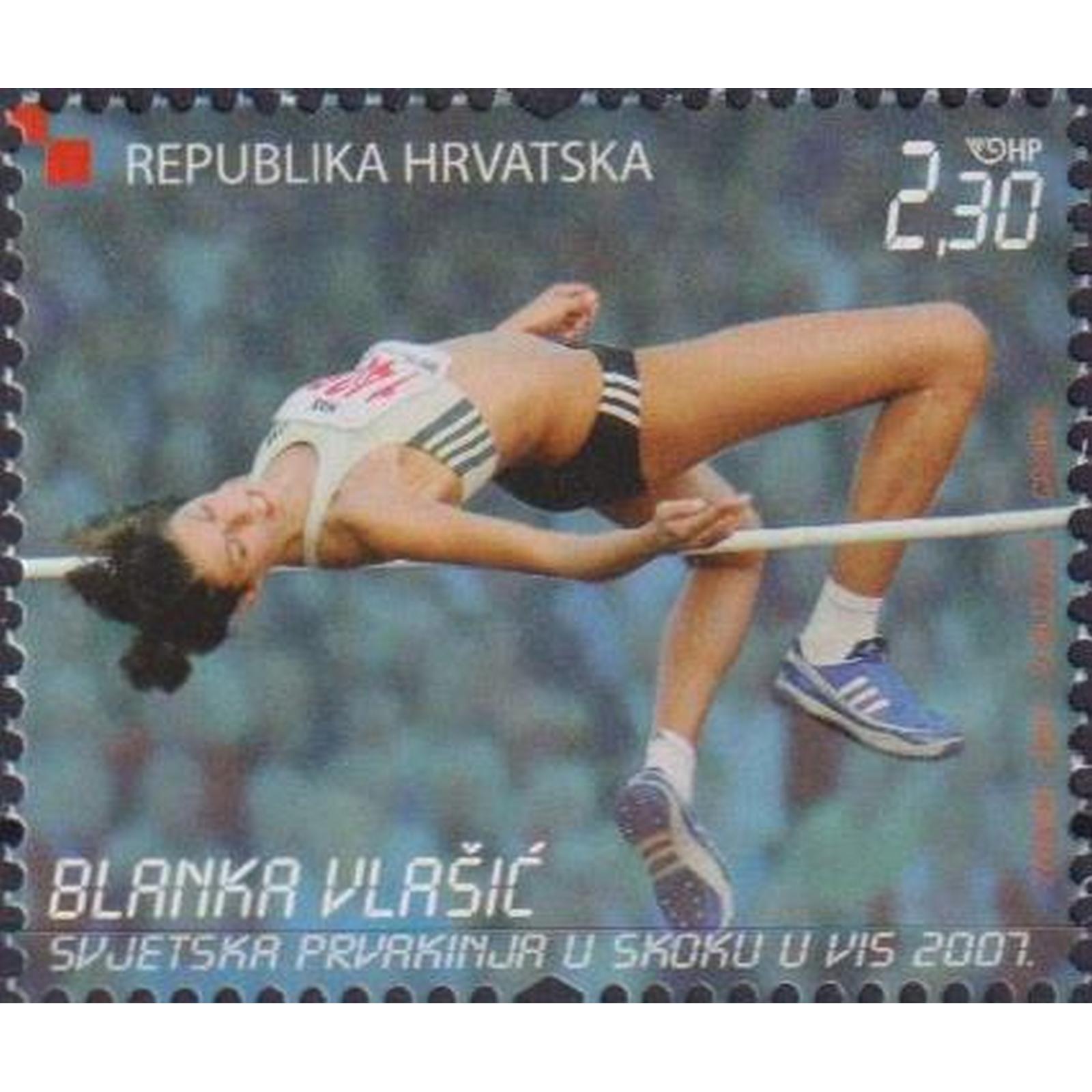 

Почтовые марки Хорватия Бланка Влашич - чемпионка мира по прыжкам в высоту Спорт