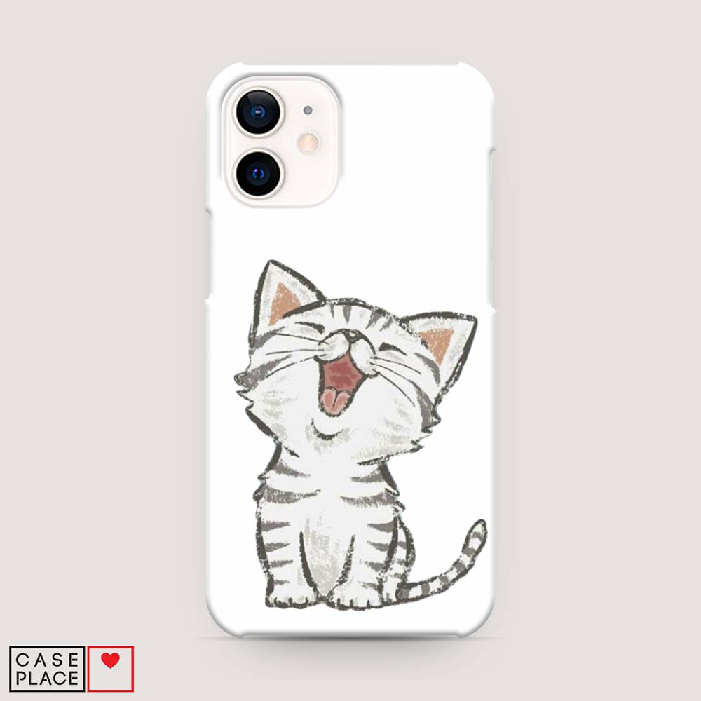 

Пластиковый чехол "Котенок рисованный" на Apple iPhone 12 mini, 12620-1