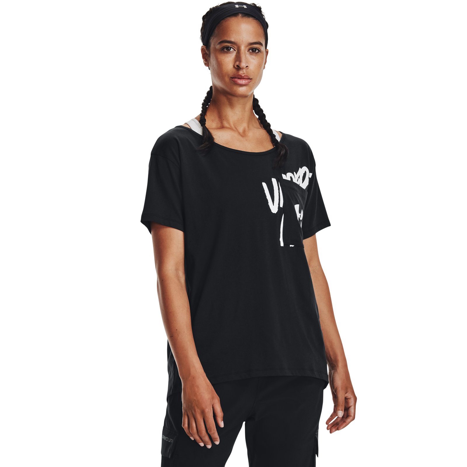 фото Футболка женская under armour 1366132-001 черная s/m