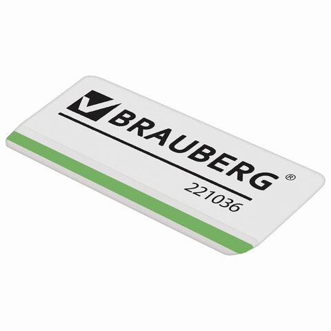 

Ластик BRAUBERG Partner 57х18х8 мм белый прямоугольный скошенные края 221036 (20шт)