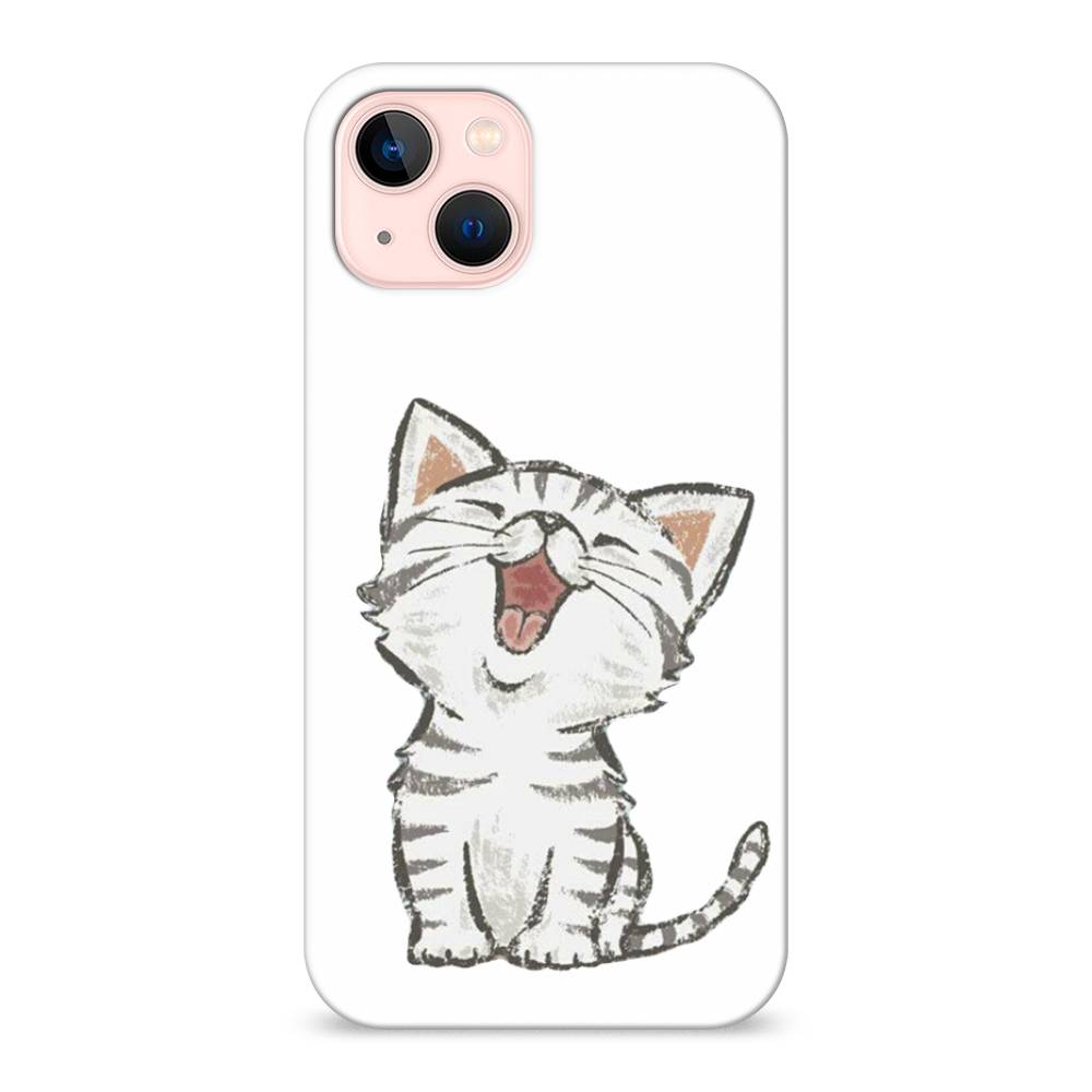 

Пластиковый чехол "Котенок рисованный" на Apple iPhone 13, 14220-1