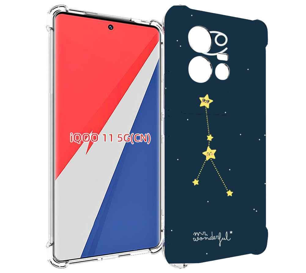 

Чехол MyPads знак-зодиака-рак-3 для Vivo iQOO 11, Прозрачный, Tocco
