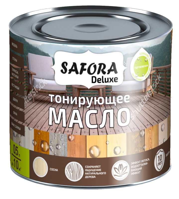 Масло для дерева с воском SAFORA, цвет СОСНА солевая ванночка концентрат с маслом чайного дерева для ног 170 мл