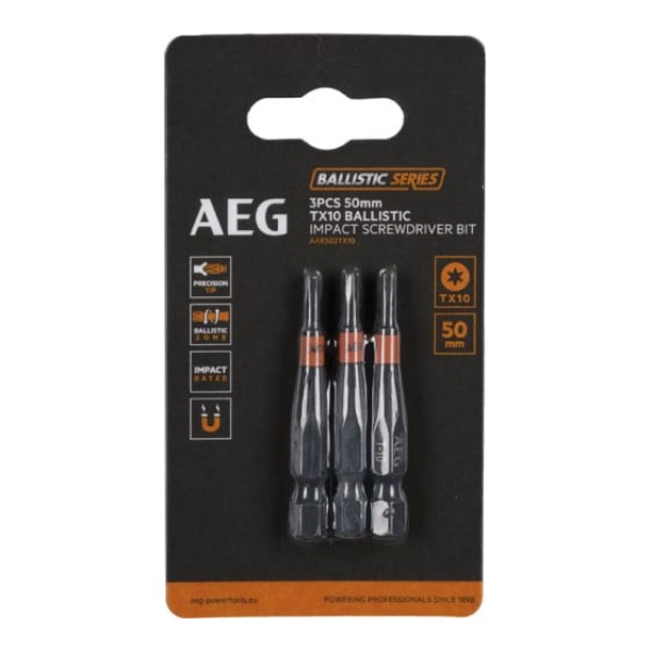 

AEG Биты Ударные 3шт.Ударные TX10х50mm AAK503TX10 4932479186