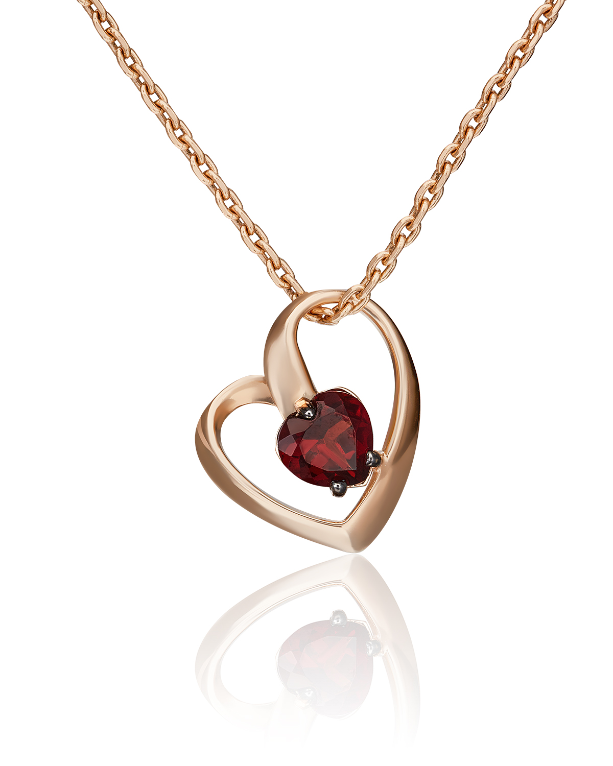 

Бегунок из красного золота PLATINA jewelry 03-3047-00-204-1110-57, гранат, 03-3047-00-204-1110-57