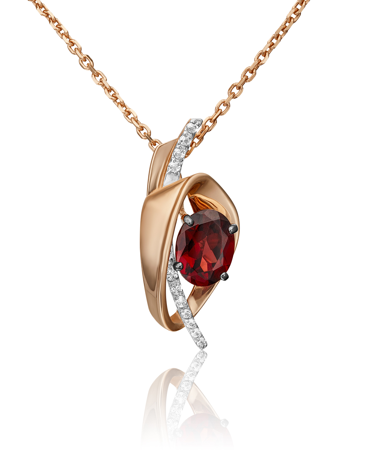 

Кулон из красного золота PLATINA jewelry 03-3061-00-264-1110-57, топаз/гранат, 03-3061-00-264-1110-57