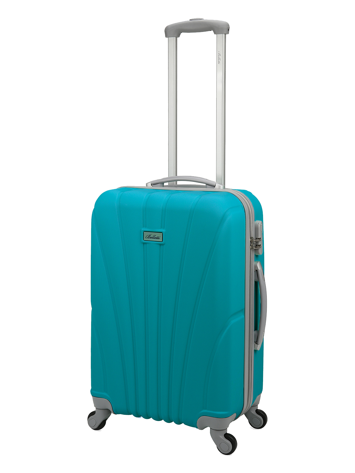 Чемодан женский BELLETTI LA1024 морская волна/серый, 55х36х24 см