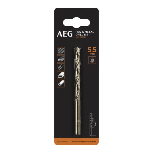 AEG Сверло HSS-G 1шт.5.5mm AAKHSSG055 4932479311