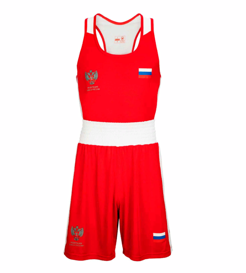 Форма боксерская Clinch Fight ФБР красно-белая (размер XL)