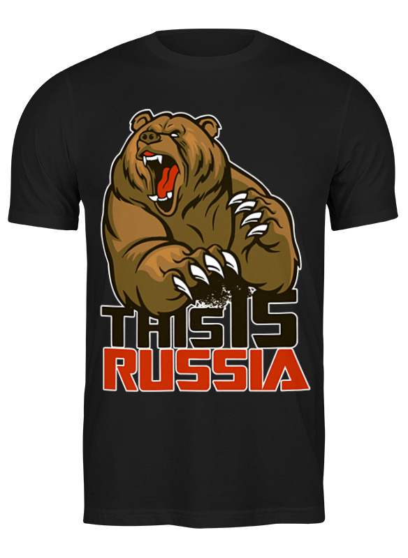 

Футболка мужская Printio This is russia черная XL, Черный, This is russia