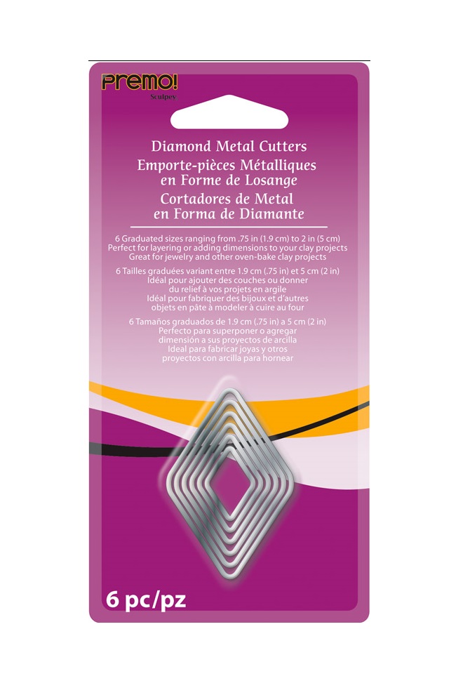 

Sculpey Graduated Cutters, 6 шт, 2-й сорт, Ромб, Серый, Graduated Cutters, 6 шт, 2-й сорт, Ромб