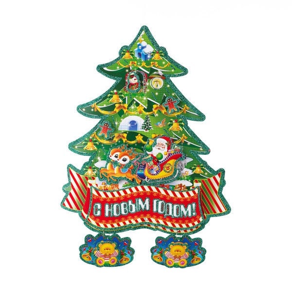 

Елочная игрушка Snowmen Елка Е92284 1 шт. разноцветный, Елка