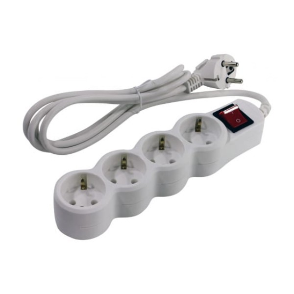 

5bites Сетевой фильтр, 1.8 м, 4 розетки, белый SP4W-118
