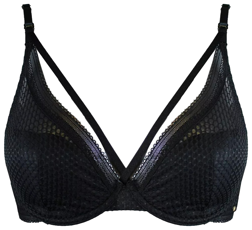 

Бюстгальтер Pretty Polly мс сетчатым поясом и стрепами черный