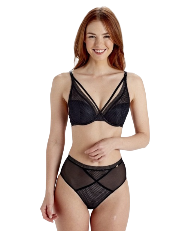 

Высокие сетчатые трусики High Waisted Brief черный XS