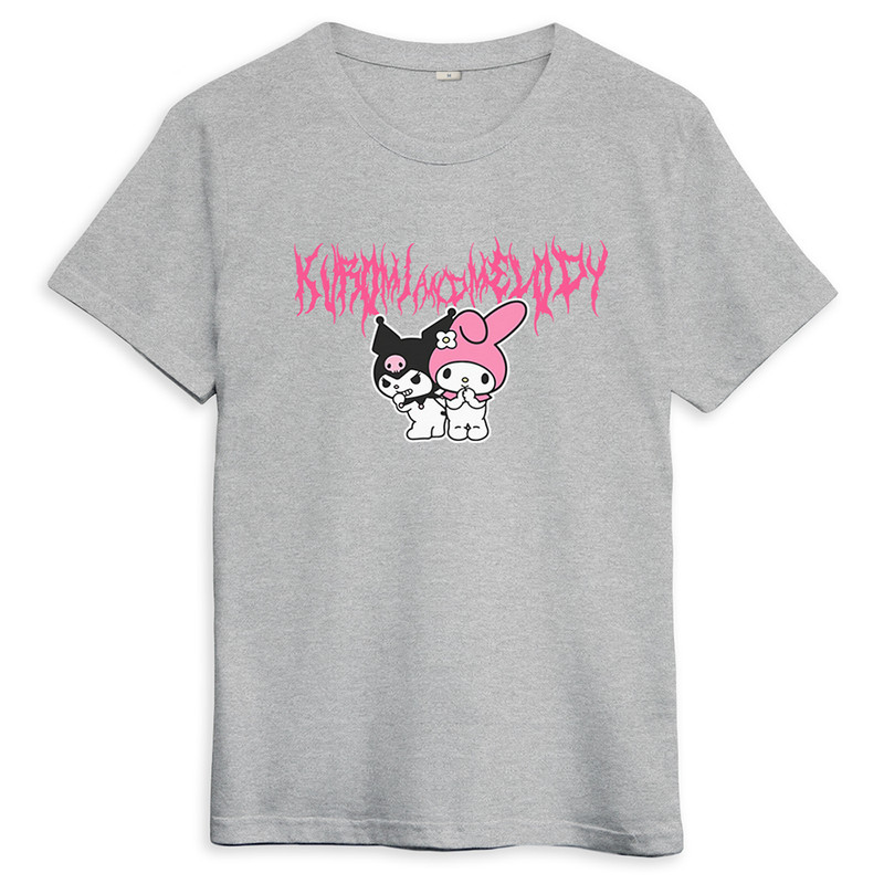 

Футболка мужская Dream Shirts Куроми и Мелоди / Хеллоу Китти / Аниме серая 3XL, Куроми и Мелоди / Хеллоу Китти / Hello Kitty / Аниме