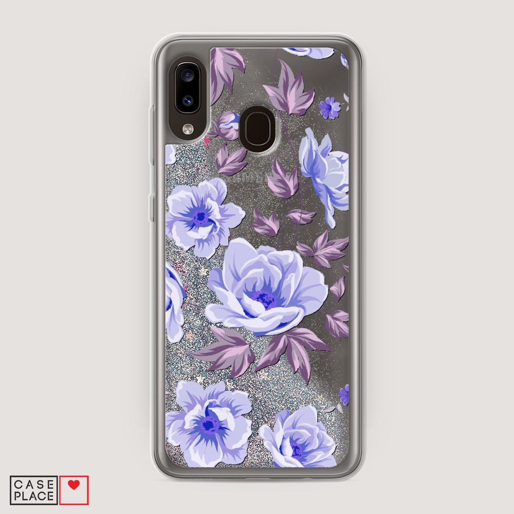 

Жидкий чехол с блестками "Цветочная фантазия 1" на Samsung Galaxy A30, 27591-1