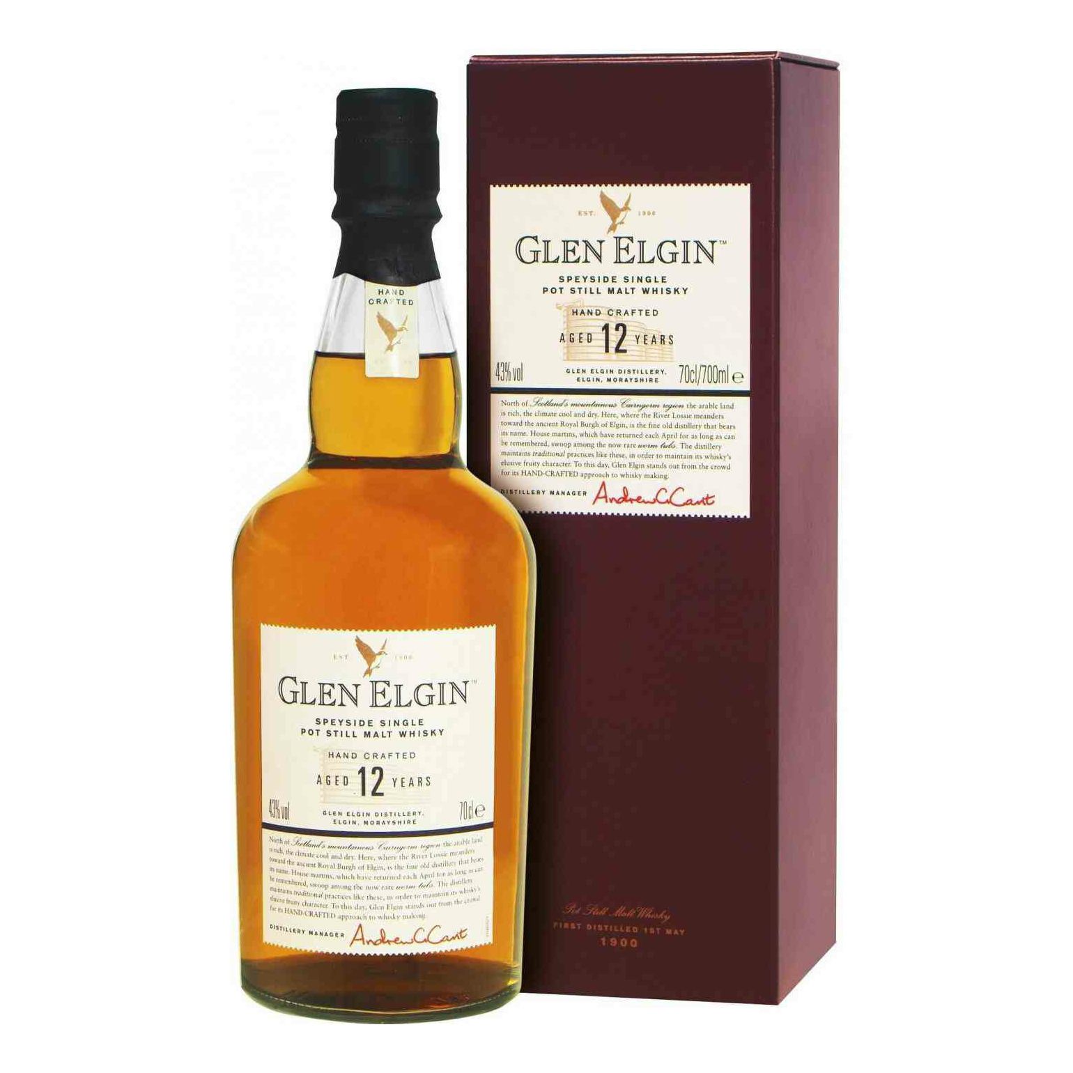 Виски Glen Elgin Malt 12 Years Old односолодовый 700 мл Шотландия Великобритания