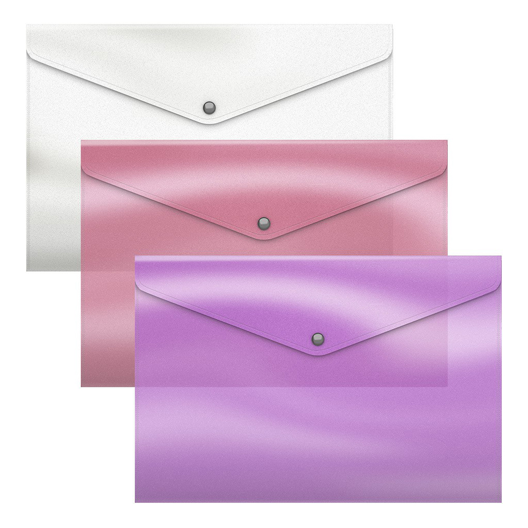 

Папка-конверт на кнопке A4 ErichKrause Glossy Candy в ассортименте