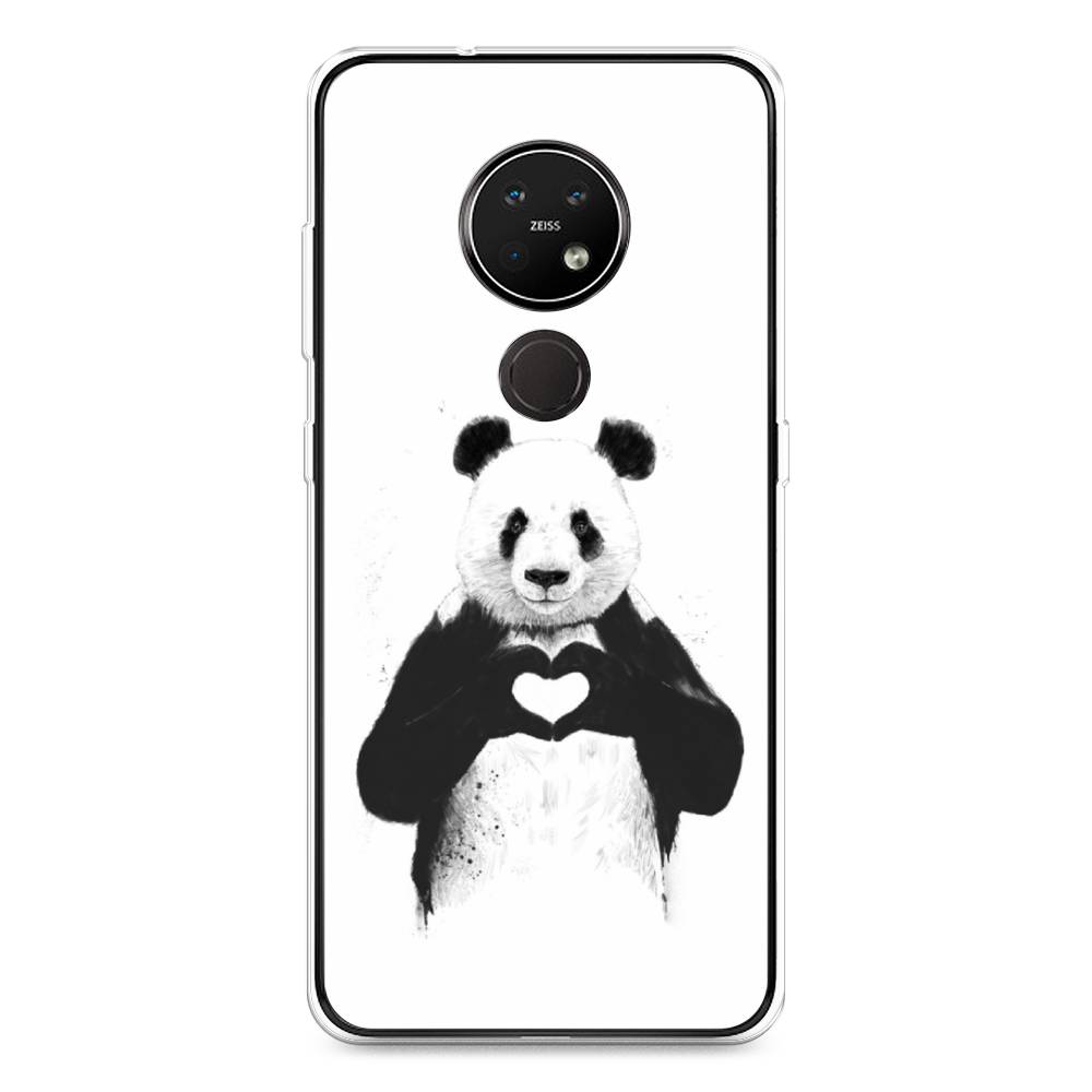 

Чехол Awog на Nokia 6.2 / Нокиа 6.2 "Панда love", Серебристый, 123050-10