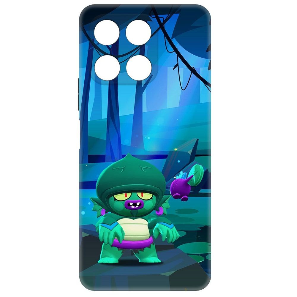 

Чехол-накладка Krutoff Soft Case Brawl Stars - Болотный Джин для Honor X6a черный