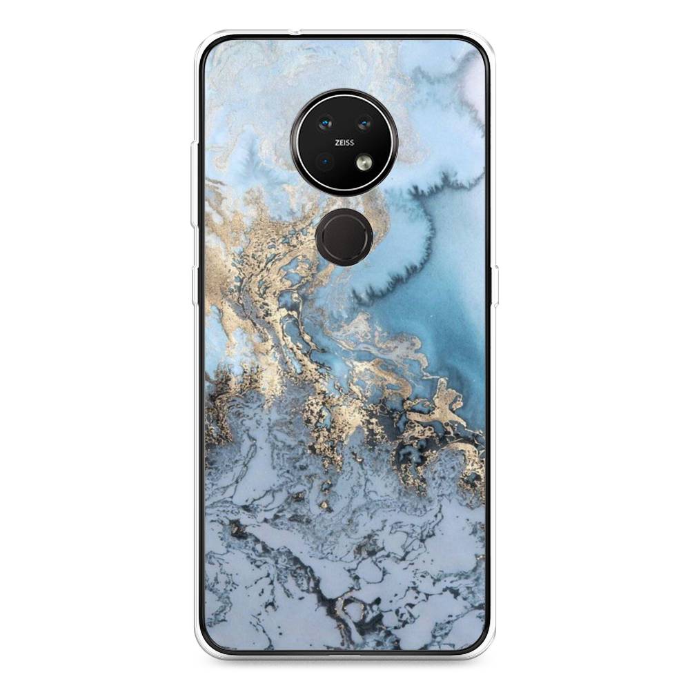 

Чехол Awog на Nokia 6.2 / Нокиа 6.2 "Морозная лавина синяя", Серебристый, 123050-3