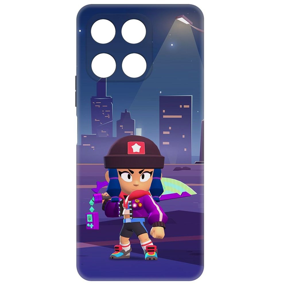 

Чехол-накладка Krutoff Soft Case Brawl Stars - Героиня Биби для Honor X6a черный