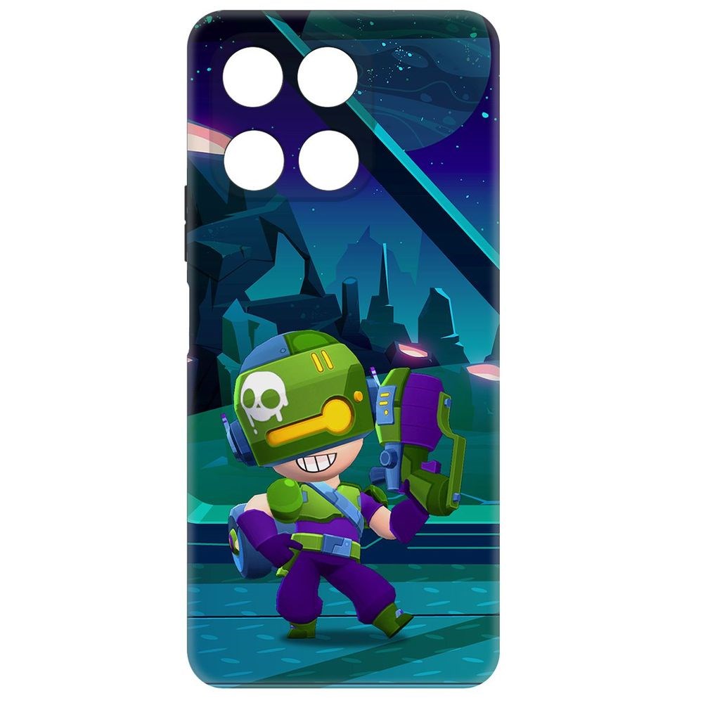 

Чехол-накладка Krutoff Soft Case Brawl Stars - Контрабандистка Пенни для Honor X6a черный