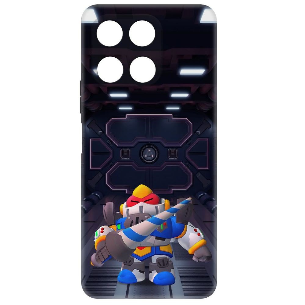 

Чехол-накладка Krutoff Soft Case Brawl Stars - Паладин Вольт-Меха для Honor X6a черный