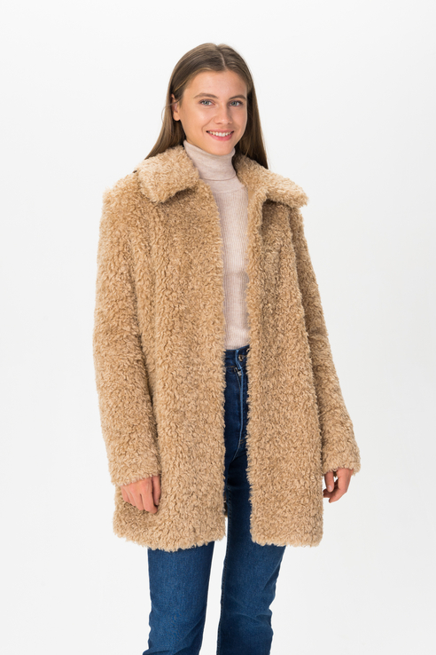 

Шуба женская Guess 1500067624-2 бежевая 48, 1500067624-2