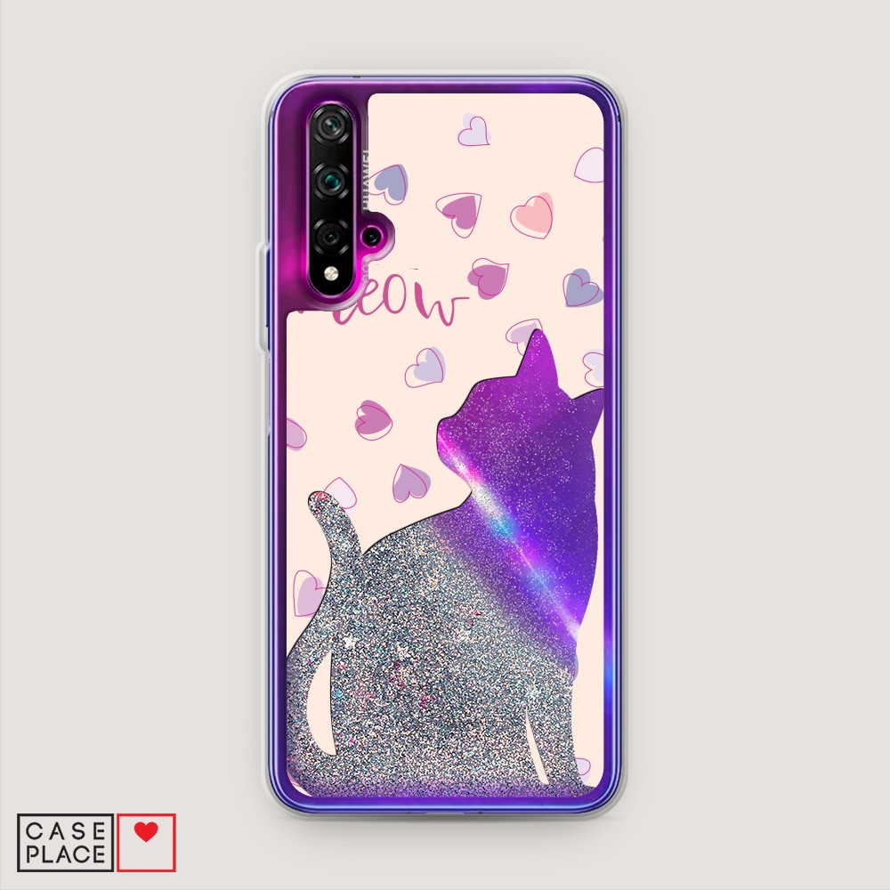 

Чехол Awog на Honor 20/Huawei Nova 5T "Прозрачный кот", Разноцветный, 610591-1