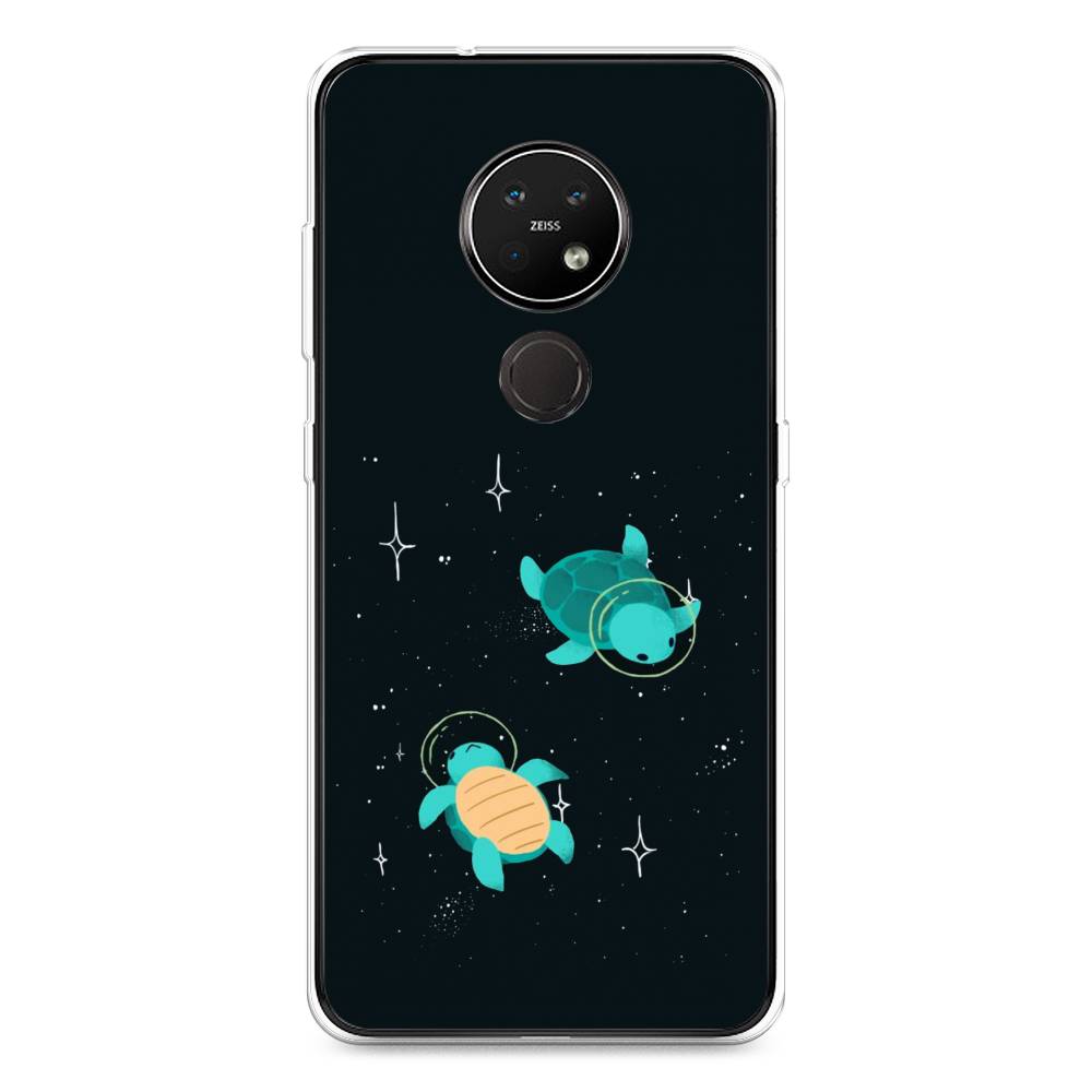 

Чехол Awog на Nokia 6.2 / Нокиа 6.2 "Черепашки космонавты", Черный;синий, 123050-4