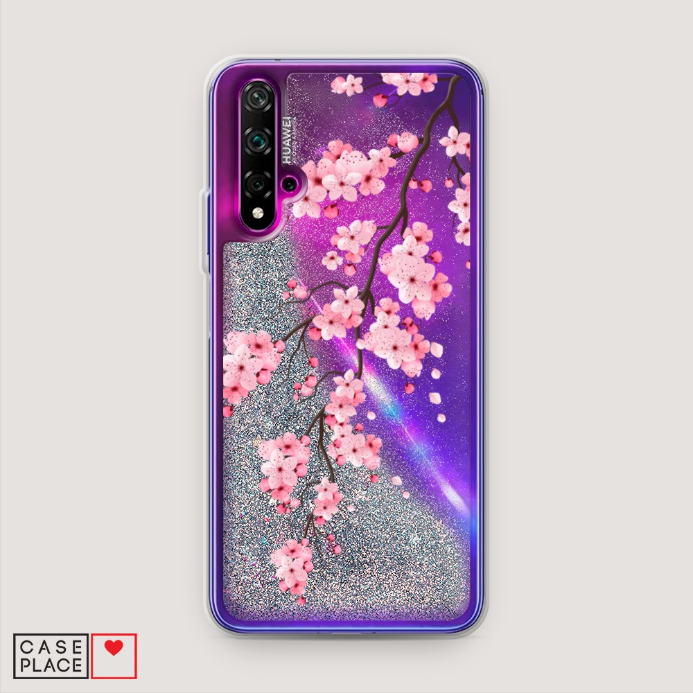 

Чехол Awog на Honor 20/Huawei Nova 5T "Розовая сакура", Разноцветный, 610591-1