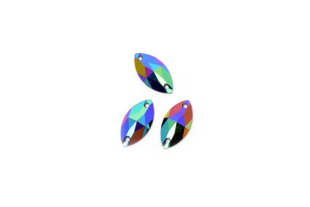 TESORO пришивные, акриловые, Resin Crystal, цвет 4, 9х18 мм, 10 шт