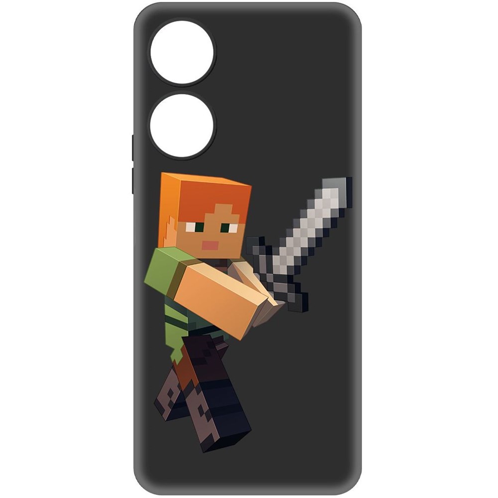 

Чехол-накладка Krutoff Soft Case Minecraft-Алекс для Honor X5 Plus черный