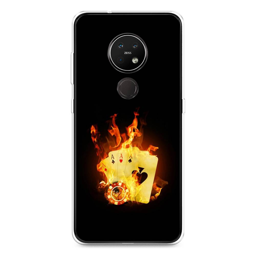 

Чехол Awog на Nokia 6.2 / Нокиа 6.2 "Горящие карты", Черный;оранжевый, 123050-9
