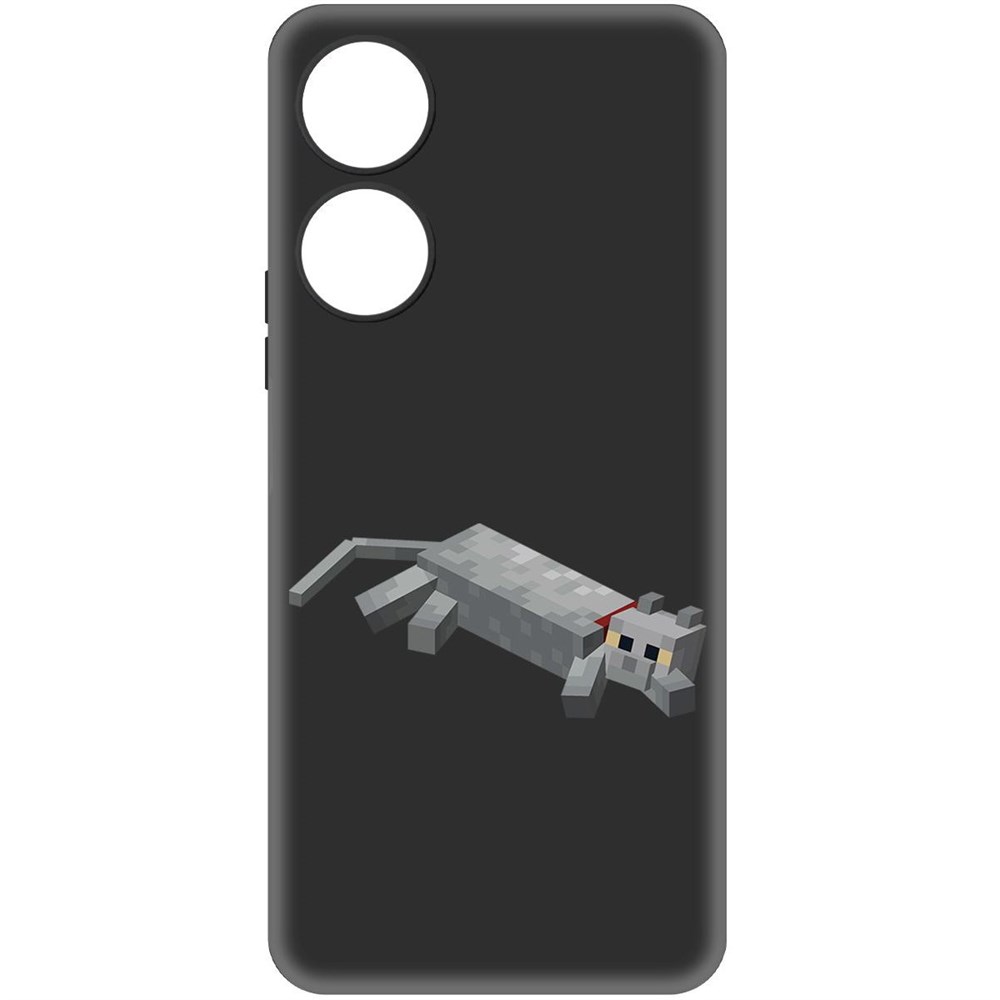 

Чехол-накладка Krutoff Soft Case Minecraft-Кошка для Honor X5 Plus черный