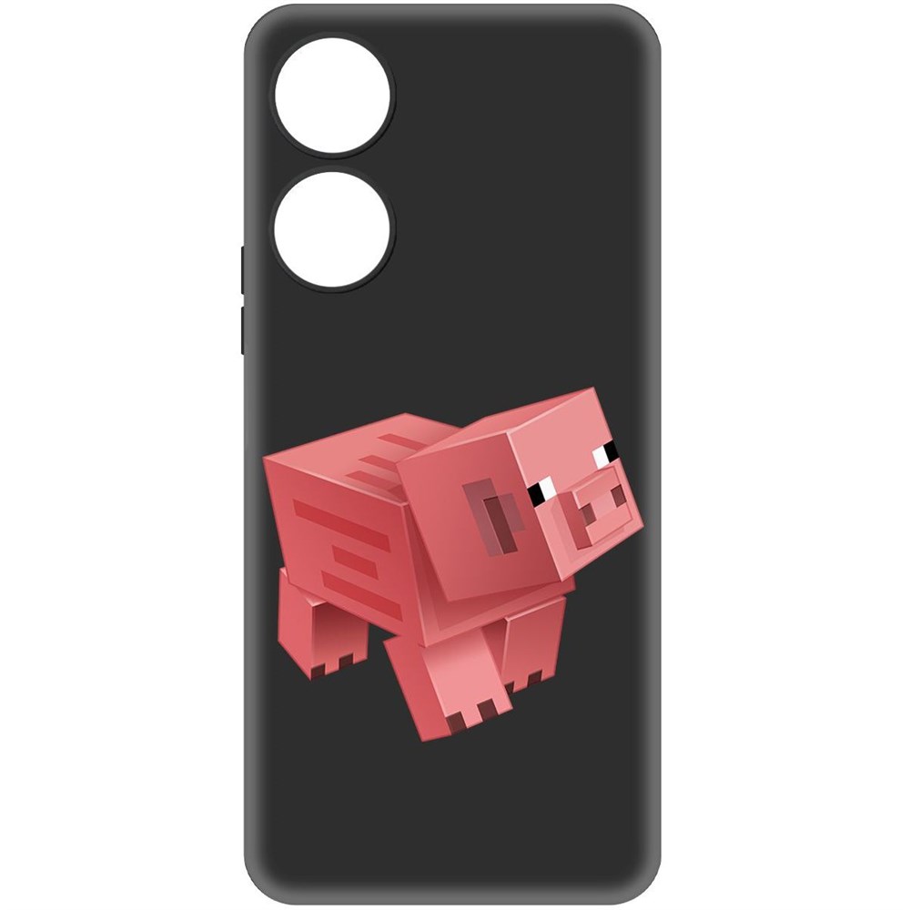 

Чехол-накладка Krutoff Soft Case Minecraft-Свинка для Honor X5 Plus черный