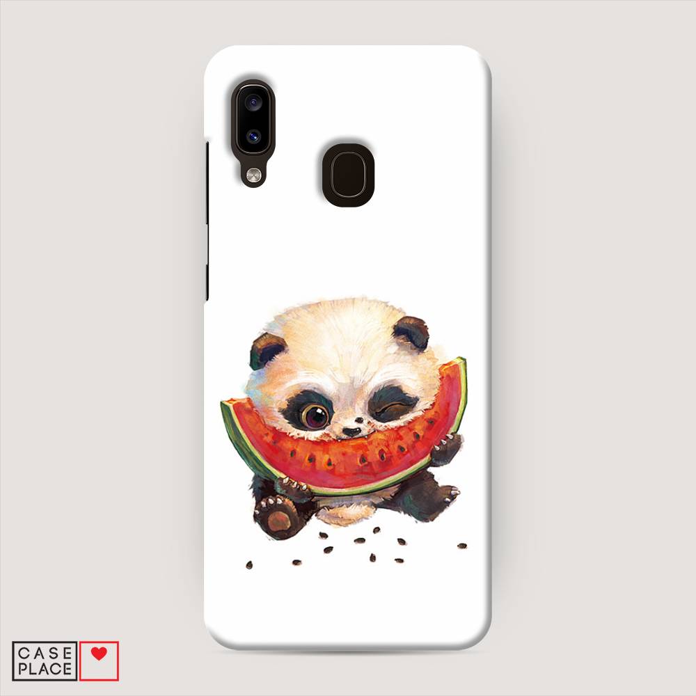 

Пластиковый чехол "Малыш панды с арбузом" на Samsung Galaxy A30, 27520-1