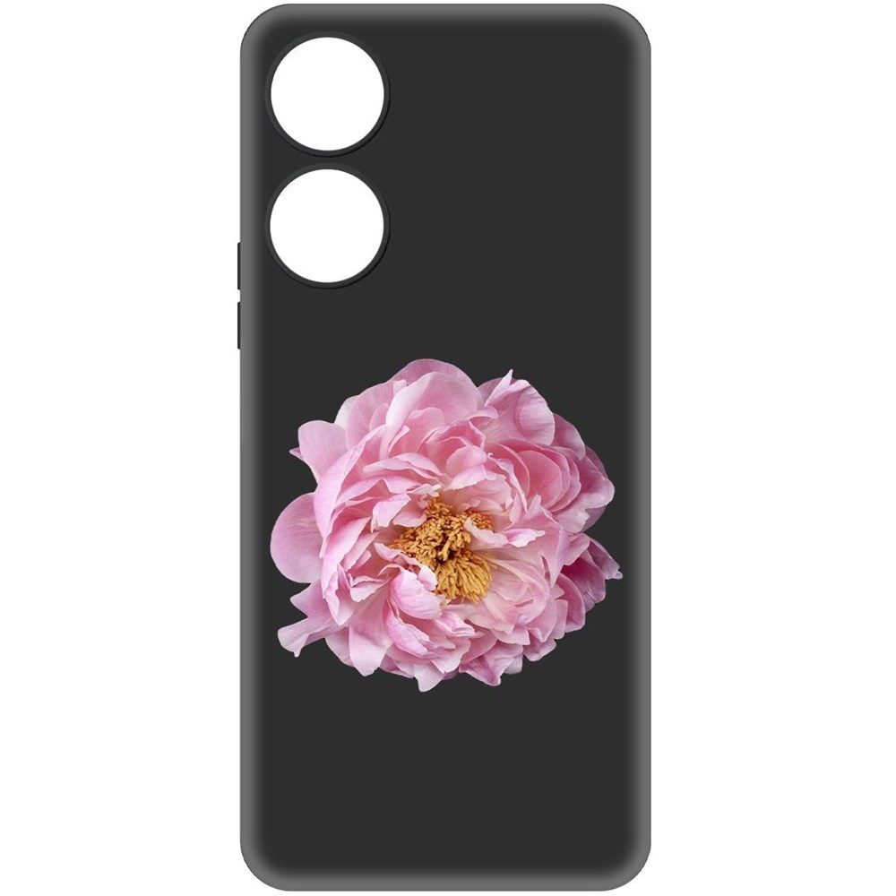 

Чехол-накладка Krutoff Soft Case Розовый пион для Honor X5 Plus черный