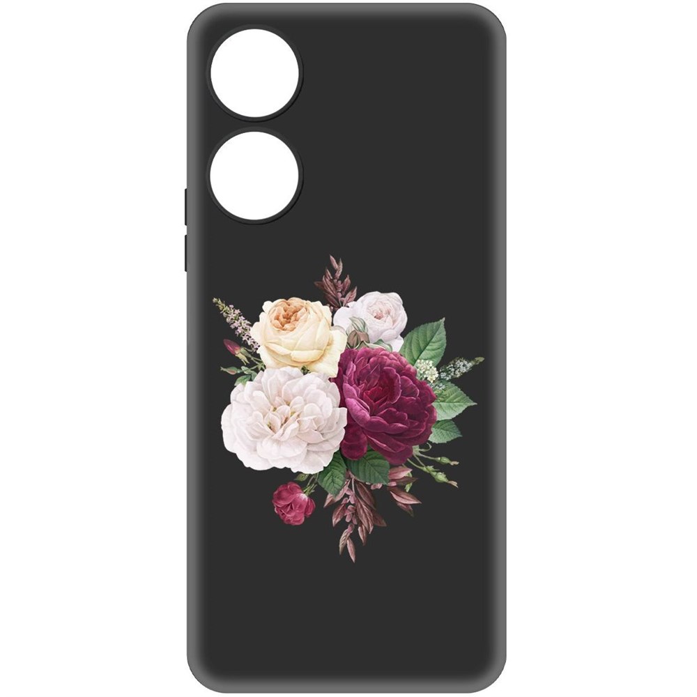 

Чехол-накладка Krutoff Soft Case Цветочная композиция для Honor X5 Plus черный