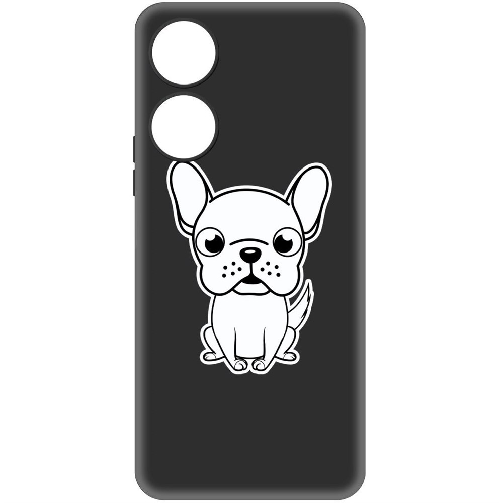 

Чехол-накладка Krutoff Soft Case Черно-белый щенок для Honor X5 Plus черный