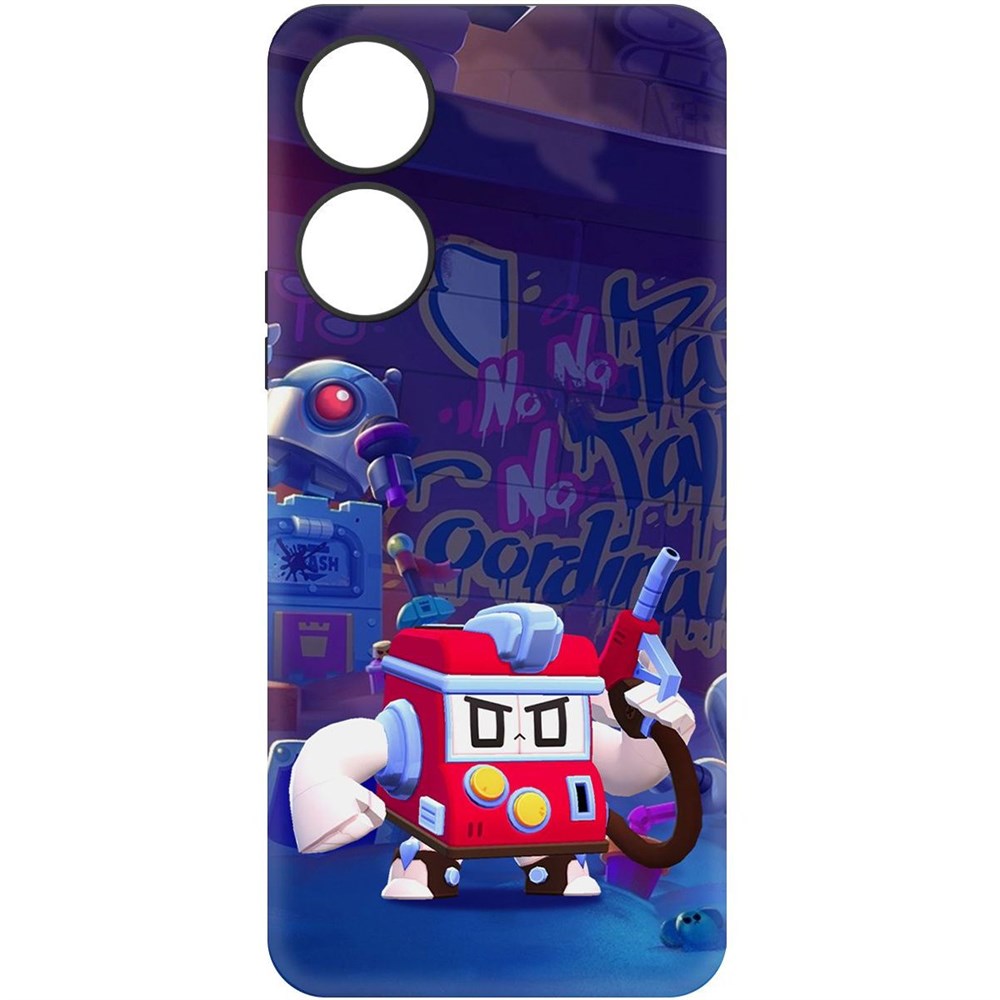 

Чехол-накладка Krutoff Soft Case Brawl Stars - V8-БИТ для Honor X5 Plus черный