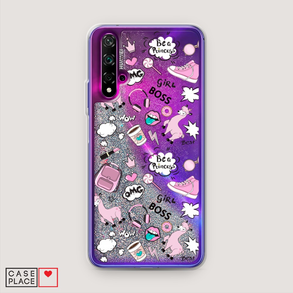 

Чехол Awog на Honor 20/Huawei Nova 5T "Стильная лама", Разноцветный, 610591-1