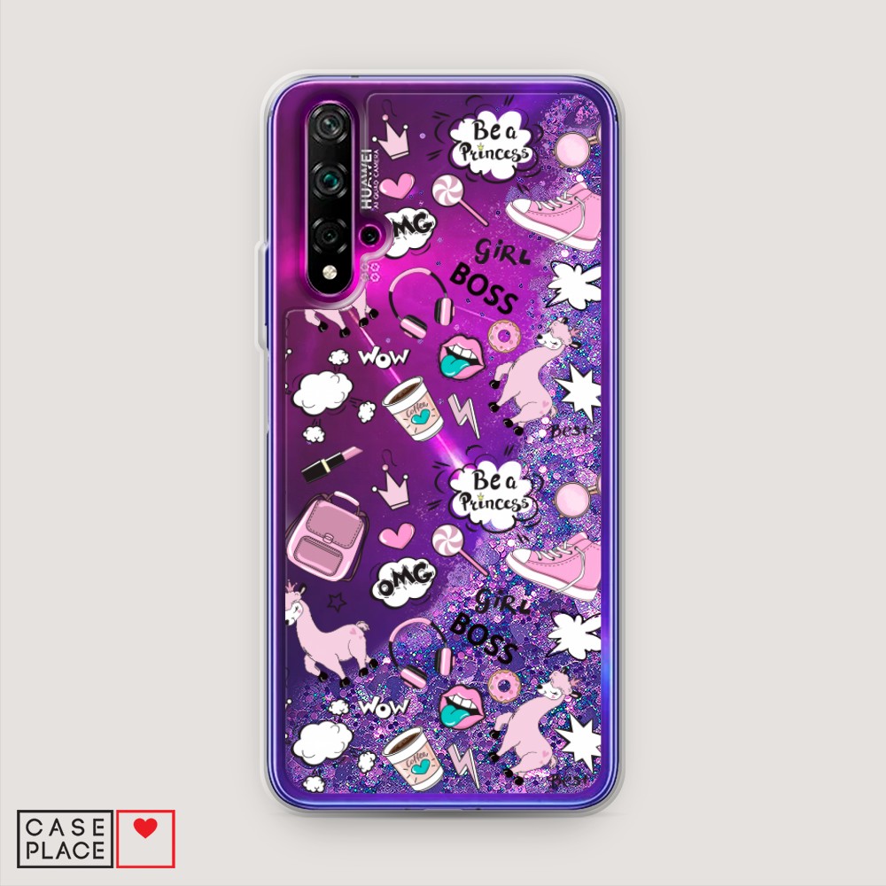 

Чехол Awog на Honor 20/Huawei Nova 5T "Стильная лама", Разноцветный, 610592-1