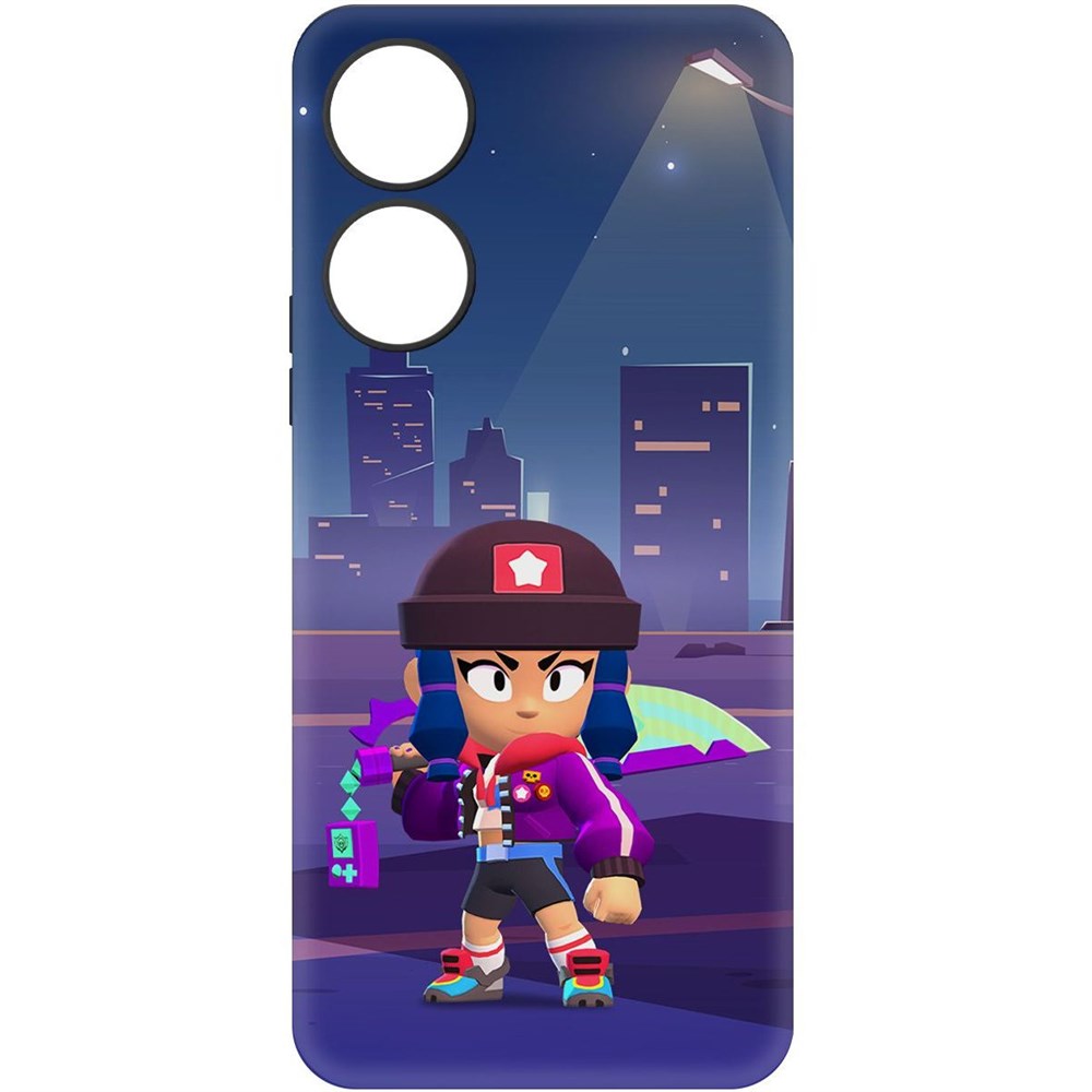 

Чехол-накладка Krutoff Soft Case Brawl Stars - Героиня Биби для Honor X5 Plus черный