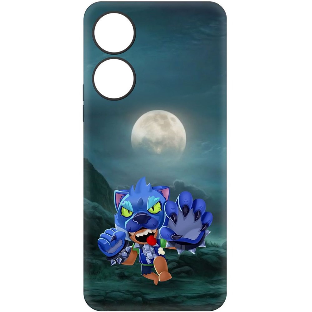 

Чехол-накладка Krutoff Soft Case Brawl Stars - Оборотень Леон для Honor X5 Plus черный