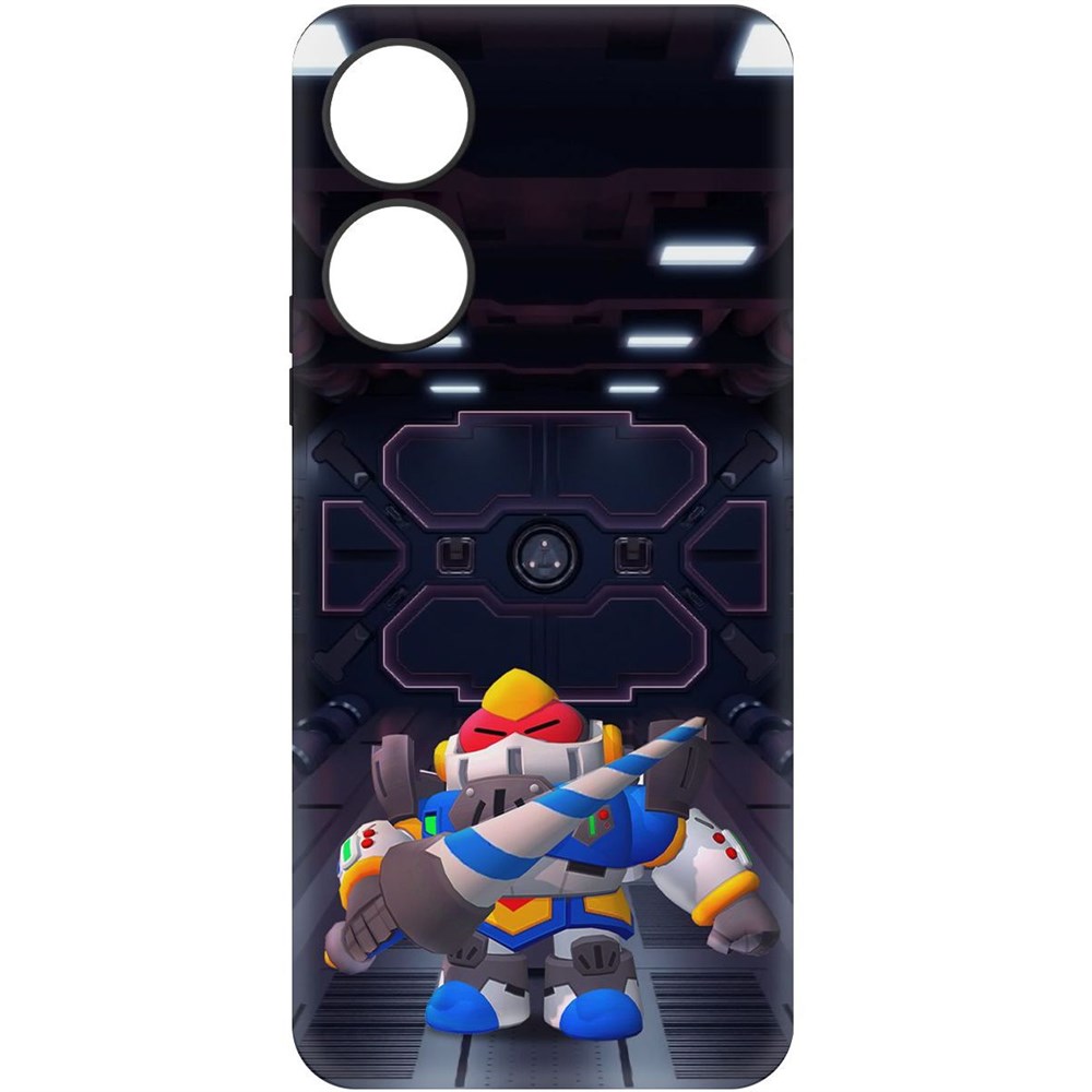 

Чехол-накладка Krutoff Soft Case Brawl Stars - Паладин Вольт-Меха для Honor X5 Plus черный
