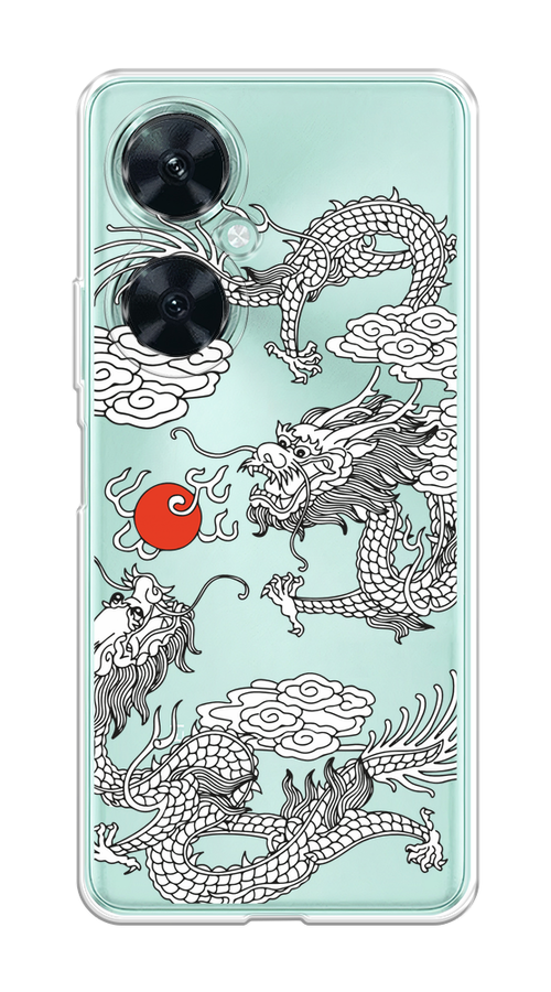 

Чехол на Huawei Nova 11i "Драконы с ножом", Прозрачный;черный;белый, 6121750-1
