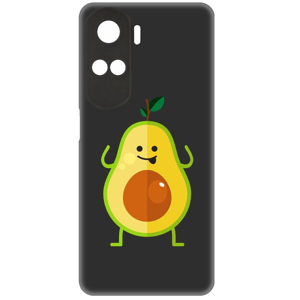 

Чехол-накладка Krutoff Soft Case Авокадо Веселый для Honor 90 Lite черный